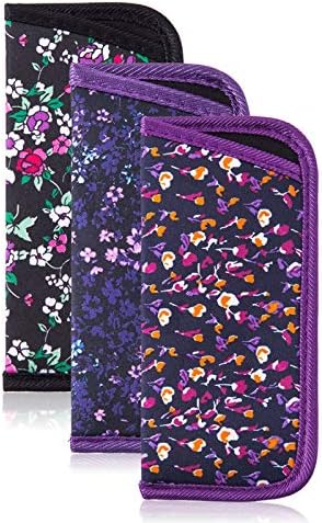 3 Pack Eyeglasses Pouch Small, Reading Glasses Sleeve Neoprene Slender Holder for Eyewear