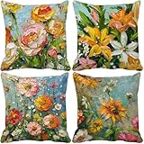 【MATÉRIAU DES COUSSIN EXTERIEUR】: Lin imperméable, pour un toucher très doux et confortable. Fermeture éclair dissimulée et lisse. Tous les bords du tissu sont cousus avec soin pour éviter l'effilochage et garantir une longue durée de vie. Excellentes propriétés anti-plis, anti-décoloration et antistatique