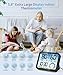 VOCOO Digital Indoor Room Thermometer - 5.8'' Extra Large Display Temperature Humidity Sensor with Accurate Temp Humidity Gauge Monitor, Calibration, Max & Min Records, Comfort, Backlit, Date & Clock
