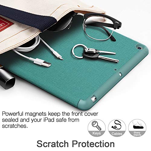Soke Ipad 9.7 2018/2017 Case With Pencil Holder, Smart Ipad Case Trifold Stand With Shockproof Soft Tpu Back Cover And Auto Sleep/Wake Function For Ipad 9.7 Inch 5Th/6Th Generation, Lake Blue #TOP6