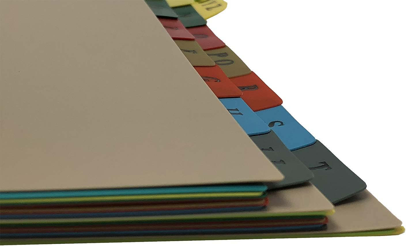 Carstens Heavy Duty Plastic Alphabet Divider Set, 21-Tab, Multi-Color, for Side-Opening 3-Ring Binders, 1 Set