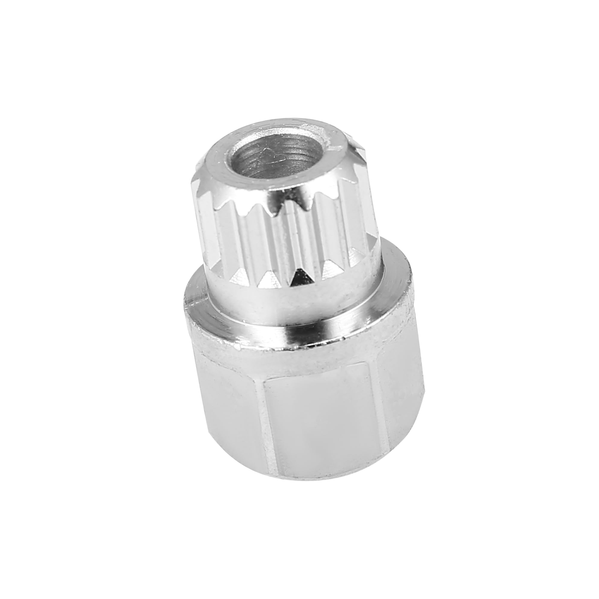 A ABSOPRO 33/17PT Boulon de Verrouillage de Roue Creux Antivol pour écrou de Verrouillage de Roue avec clé de démontage pour BMW, Ton argenté