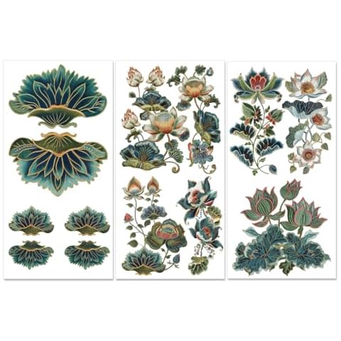 PLIGREAT Vintage Floral Rub on Transfers Cover