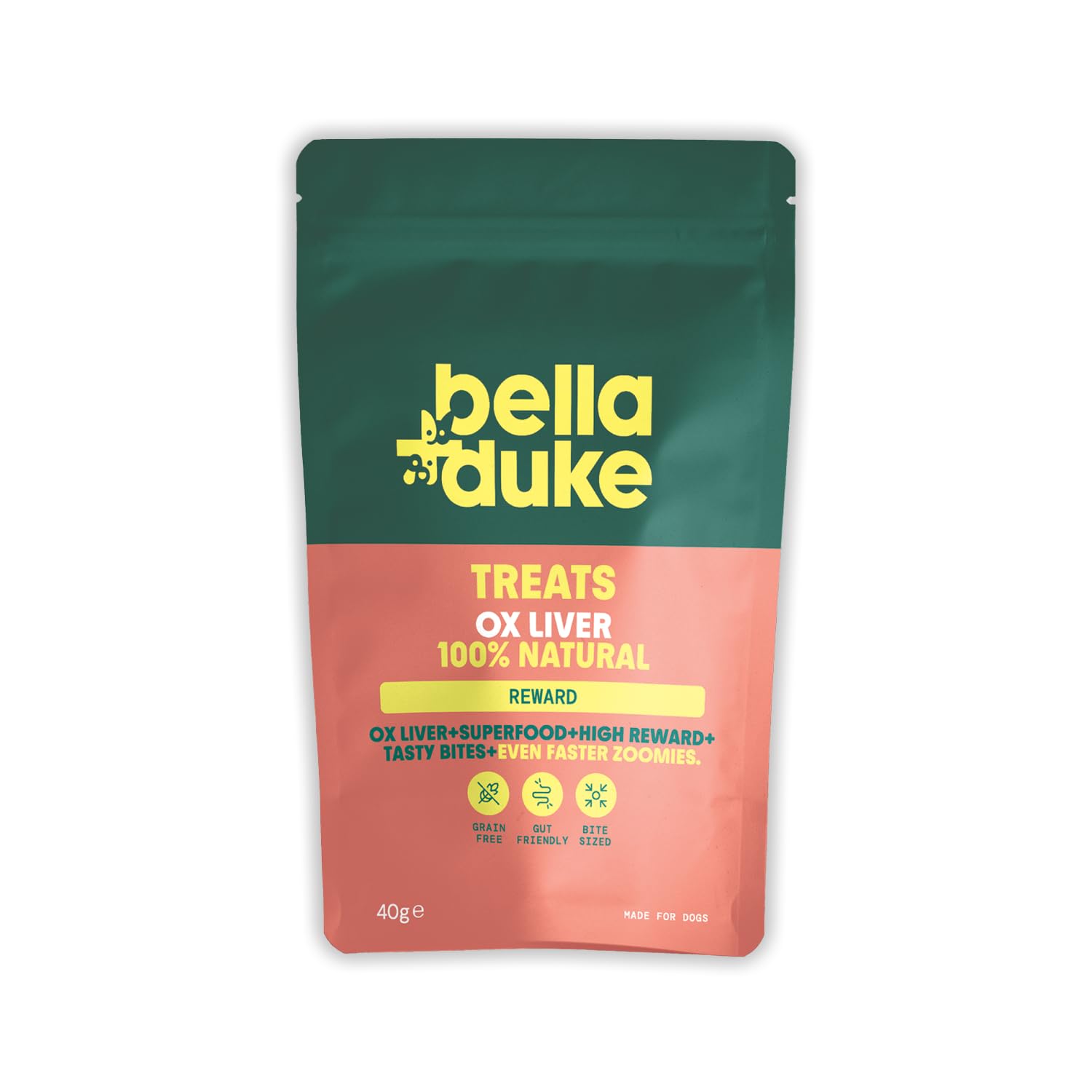 Bella+Duke Ox Liver Treats for Dogs - Bite Size & Packed with Iron - Ideal for Training & Snacking - Grain-Free, High Protein and Hypoallergenic - 100% Natural Alternative to Processed Treats