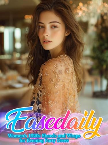 EASEDAILY Women's 1920s Shawls and Wraps for Evening Party Dress Sparkling Sequin Deco Wedding Scarf for Bride2