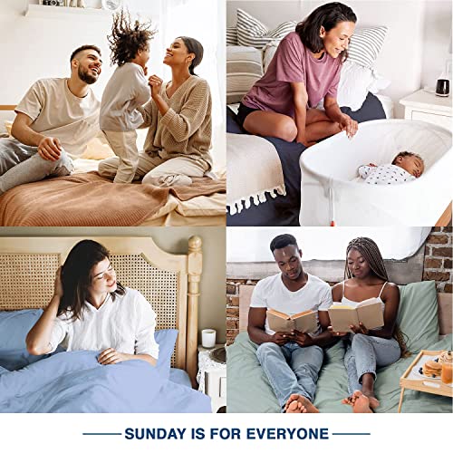 Sunday Home 400 Thread Count 100% Natural Cotton 1 Fitted Sheet Only - Solid Dark Grey Twin Size Fitted Sheet - 15" Deep Pocket, Long Staple Ultra Soft & Silky Sateen Weave #TOP5