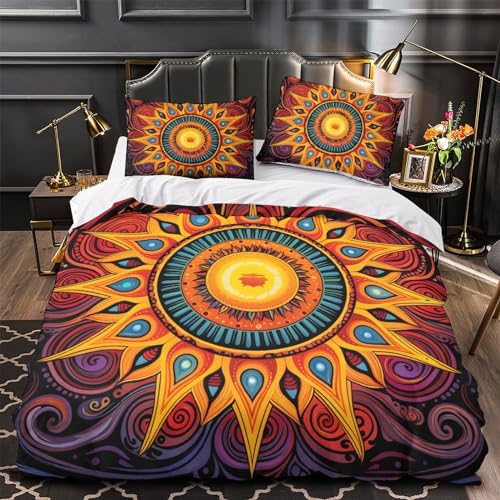 Housse de couette antibactérienne pour lit double en microfibre de polyester