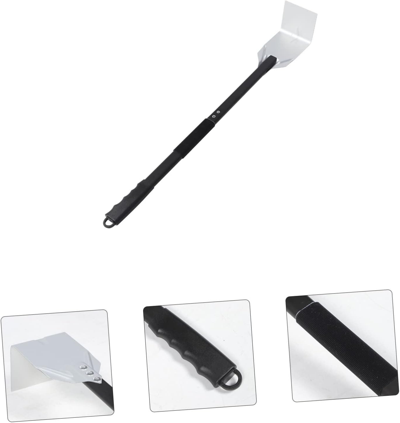 Toddmomy Long Handle BBQ Ash Scraper with Sturdy Blade Fireplace Cleaning Spatula for Grills and Fire Pits for Reach Corners and Efficient Ash Removal