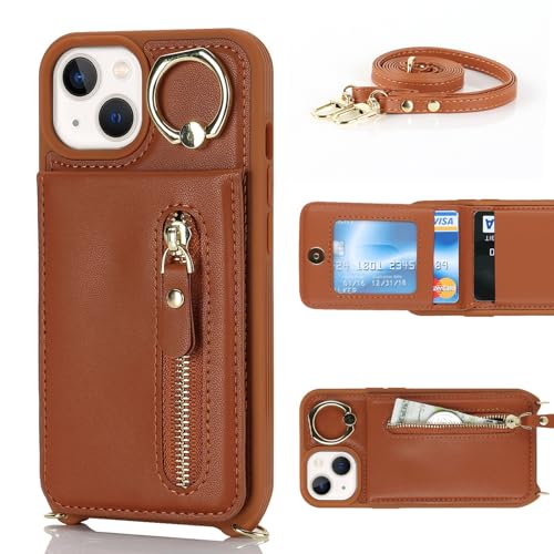 Zouzt for iPhone 13 Mini Case with Cord and Card Holde - Image 3