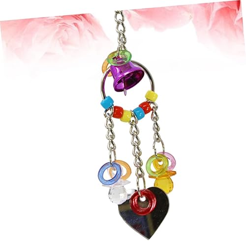 Miniatura 9 de balacoo Juguete de periquito para masticar, juguetes de periquitos, juguete de mordedura de pájaro, espejo de loro colgante