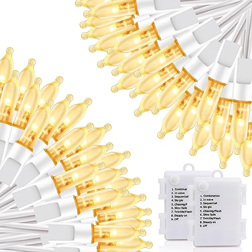 Biolux 50 LED 17FT Christmas String Lights – Cool White, UL Listed, IP64 Waterproof For Indoor & Outdoor Holiday Decor