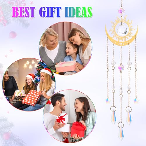 Crystal Suncatcher, Suncatchers for Windows Hanging Indoor Outdoor Prism Rainbow Maker Home Garden Decor for Thanks Giving Valentines\'s and Mother\'s Day