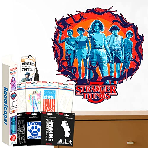 Stranger Things Artwork Decorations Wall Art Ultimate Bundle ~ 78 Pcs Stranger Things Posters, Stickers, Decals for Walls Laptop Car (Stranger Things Room Decor for Girls Boys Teens)