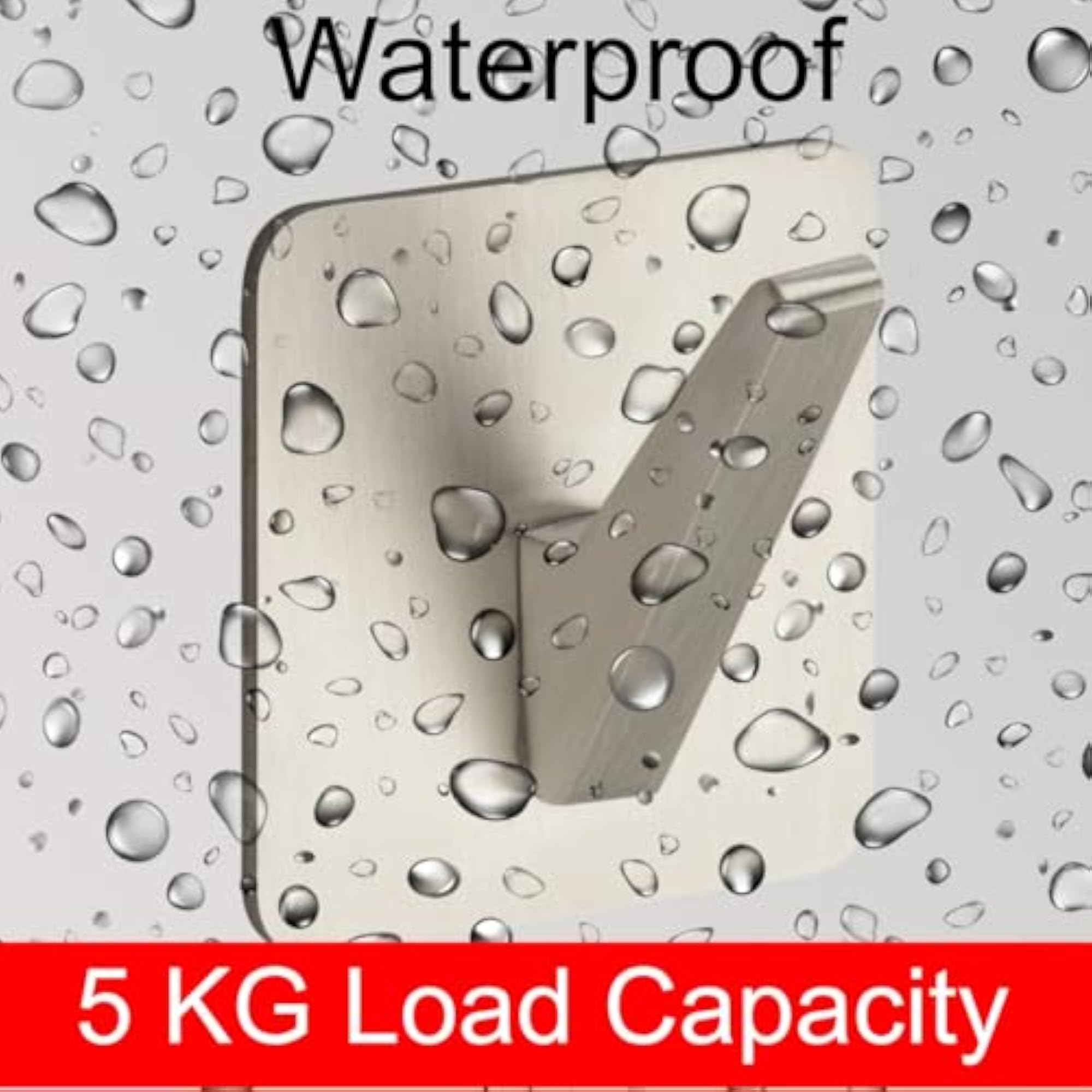 Stainless Steel Self Adhesive Wall Hook, Waterproof & Rustproof