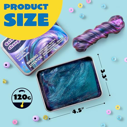 JOYIN Galaxy Color-Changing Knete Springknete für Kinder, Slime Schleim Kinder, Sensory Fidget Squishy Toys für Adults… – Ansicht 2