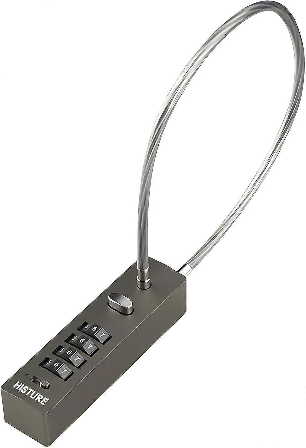 Joyhappst Image Color Outdoor Fence Gate Lock Locker - Bike, Cable Chain, Combination Locks Gray