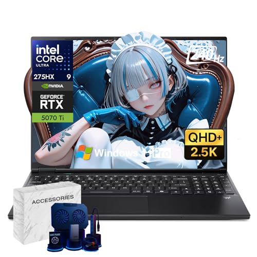 Image of acer Predator Helios Neo 16S Gaming Laptop - 16 inch 2.5K WQXGA 240Hz Display, Intel Ultra 9 275HX(Up to 5.4GHz), NVIDIA RTX 5070Ti 12GB GDDR7, RGB KB, Win 11 Pro, w /Accessories(32 GB RAM, 2 TB SSD)
