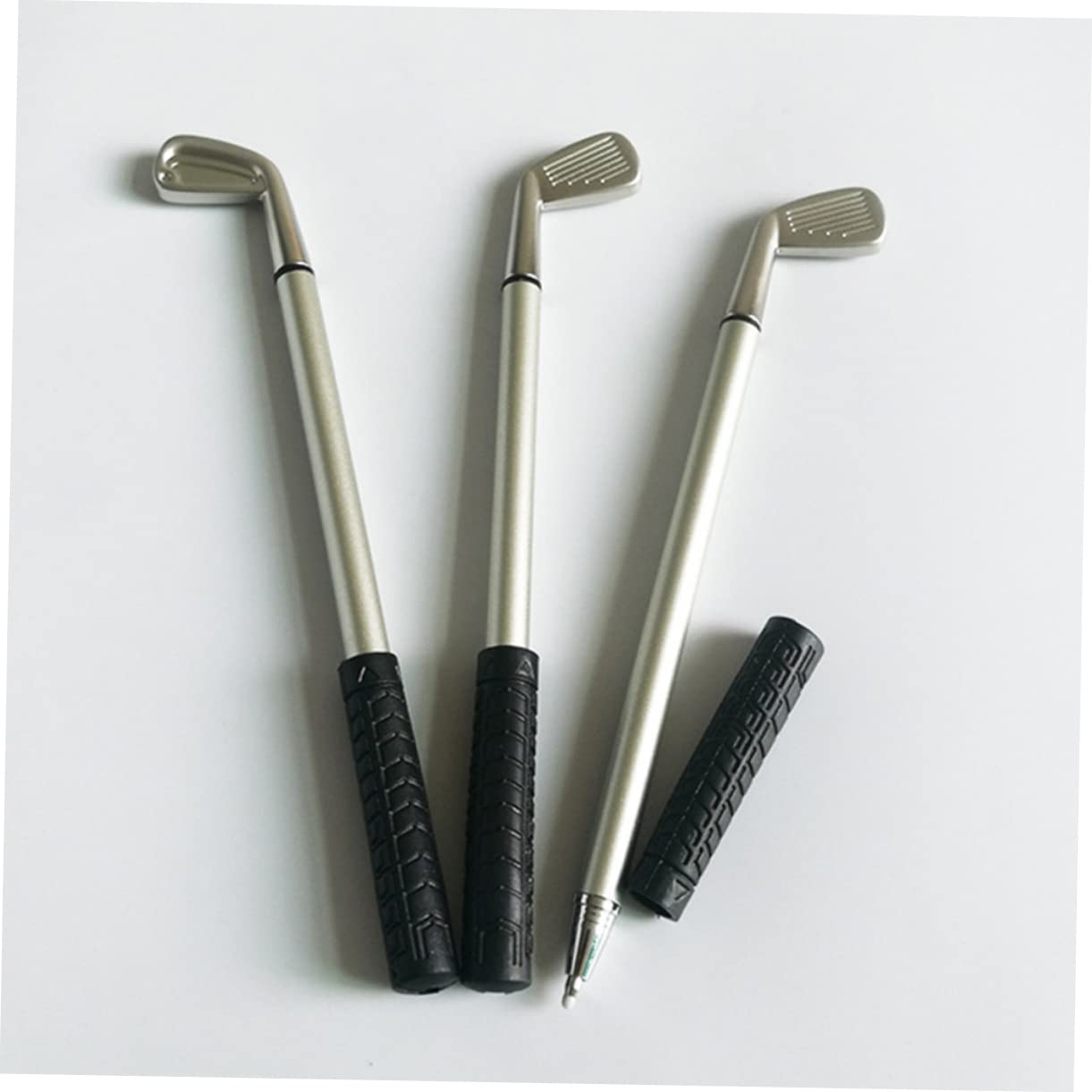 DOITOOL 2 Set Penne Scrivania Miniatura Penne Decorative Metallo Golf Con E Blu Accessori Ufficio Resistenti Per Appassionati Golf E Decorazione Desktop 8 * 2
