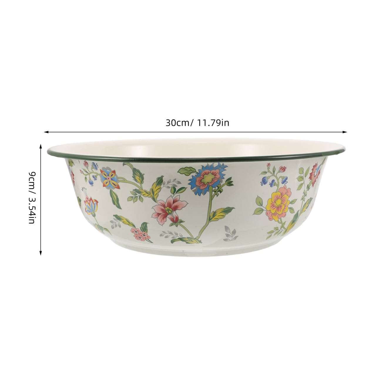 MAGICLULU Bol Émaillé Épais pour Cuisine Grand Bassin Multifonction Chaleur Facile à Nettoyer pour Pétrir Laver Légumes et Préparation Alimentaire Quotidienne