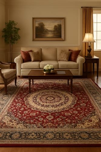 TAPETE TURCO TABRIZ VERMELHO, PARA SALA, QUARTO