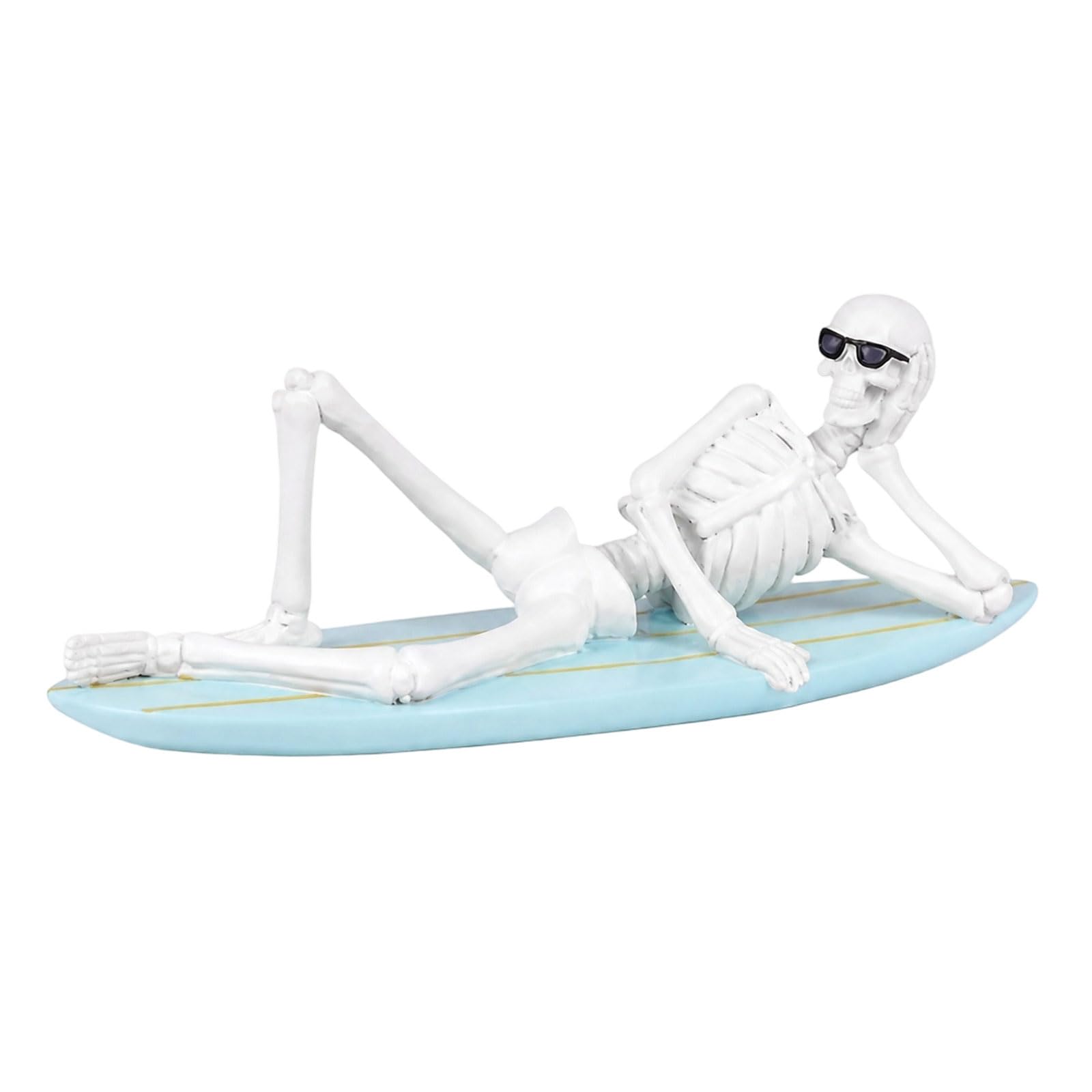 Zxfdsfdbnm Unique Skull Statue Resin Halloween Ornament 20Cm Length Gothic Decoration for Party Home Scary Centerpiece Resin Skull Deck