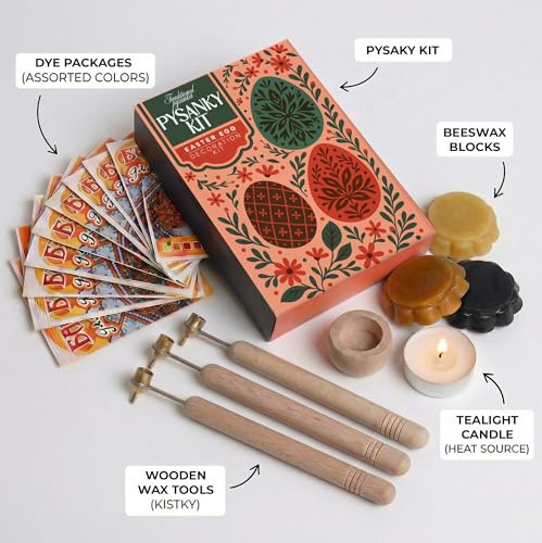 Ukrainian Easter Egg Decorating Kit Kistka Pysanky Kit - All-in-One Pysanky Tools Ukrainian Egg Supplies - Pysanka Tools Kistkas Wax Pen Pysanky