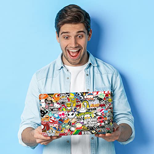 Laptop Skin Decal HP 15.6\" - Sticker Bomb Laptop Cover Sticker No Cutting Required, No Bubble, Waterproof, Scratch Resistant - Including Wide Screen and Wrist Pad - Thumbnail 6
