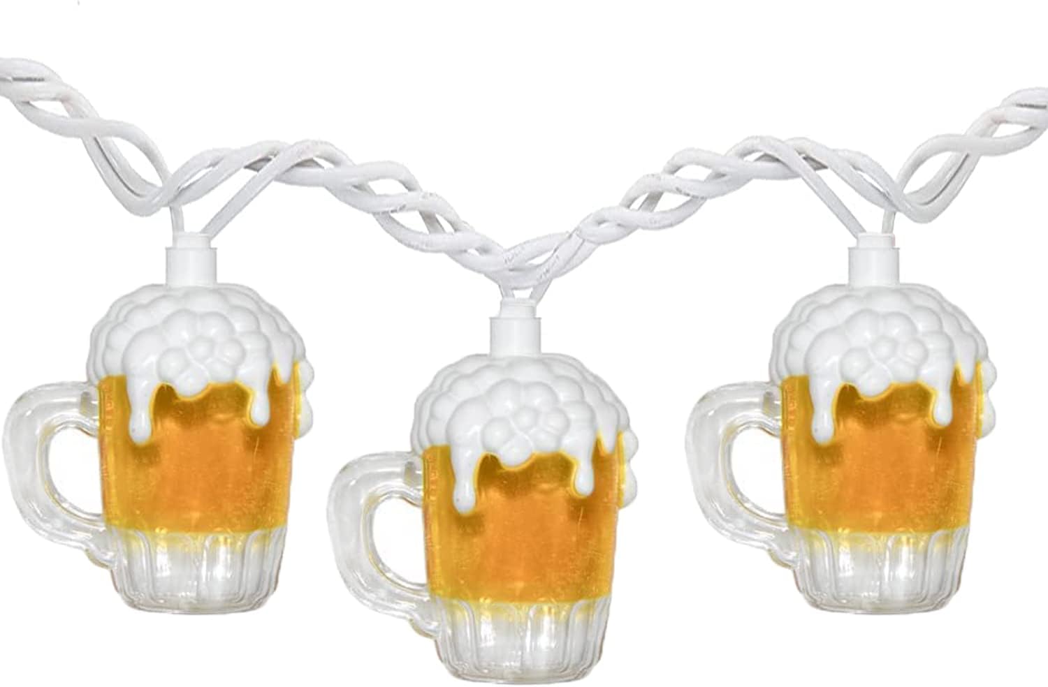 Oviejo 3D Beer Mug String Lights, Celebration St Patrick's