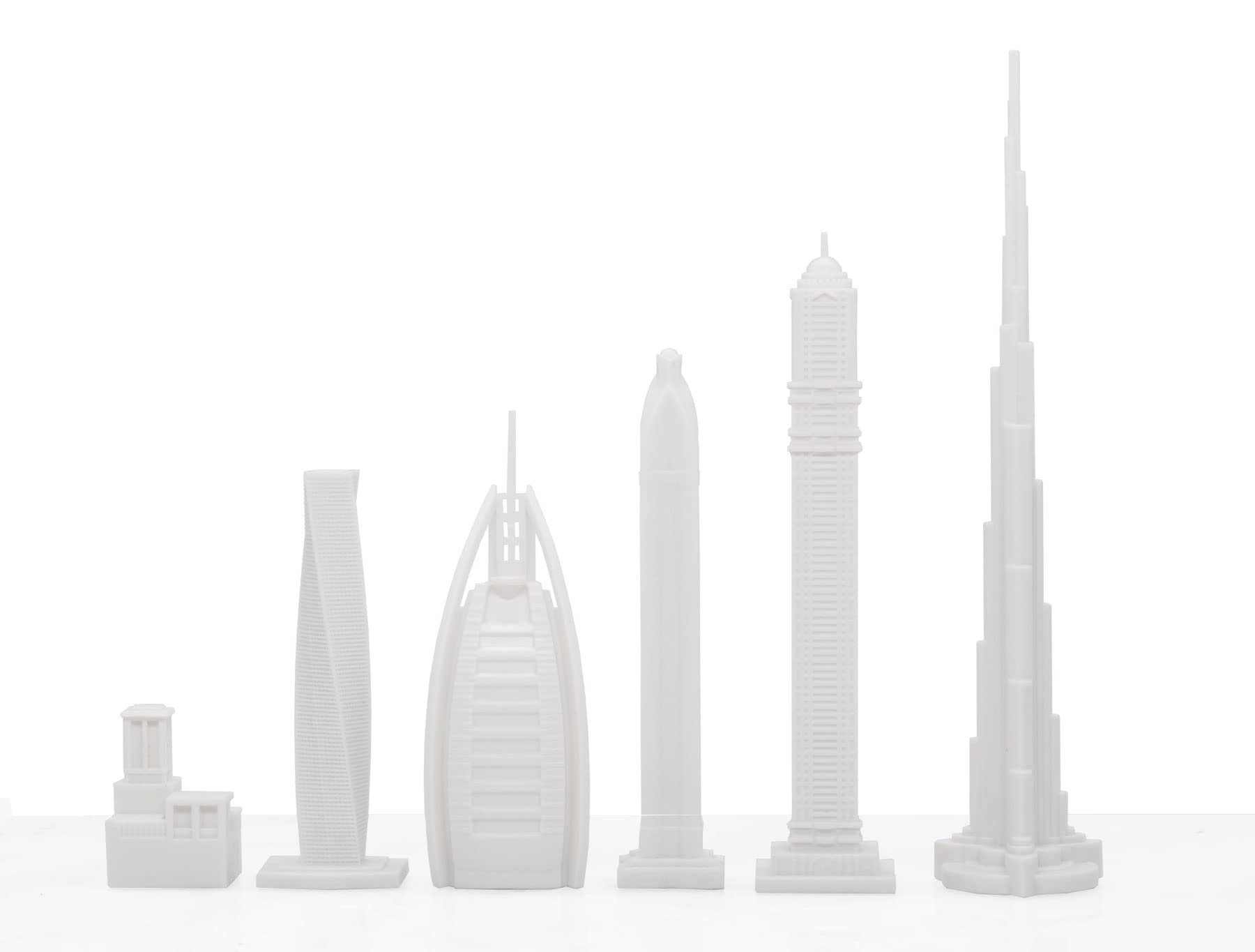 Skyline Chess - Acrilico New York Vs Dubai Edition - con B/W Hatch board