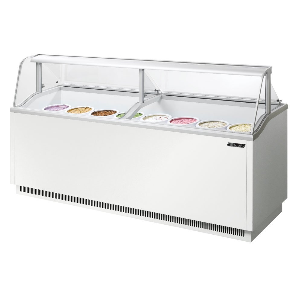 Turbo Tidc-91W Ice Cream Dipping Cabinet, Display Merchandiser, (16) 3 Gallon Ca