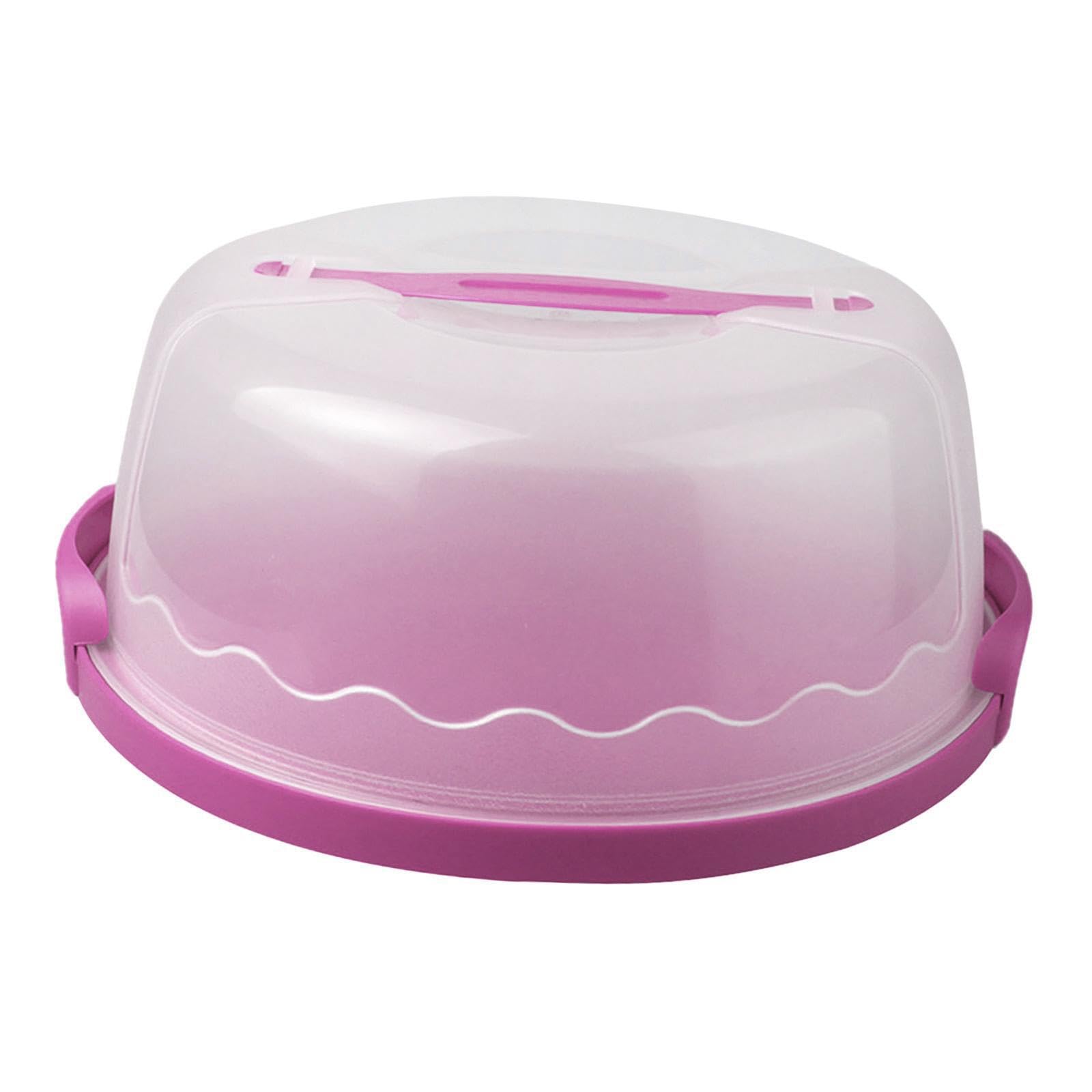TWISAXC Cake Carrier With Lid And Handle Suitable For Hosting Events Dustproof Lid Firm for Buckle Keeps Cakes Secure When Transporting Cake Carriers Cupcake Carriers Holder Tray