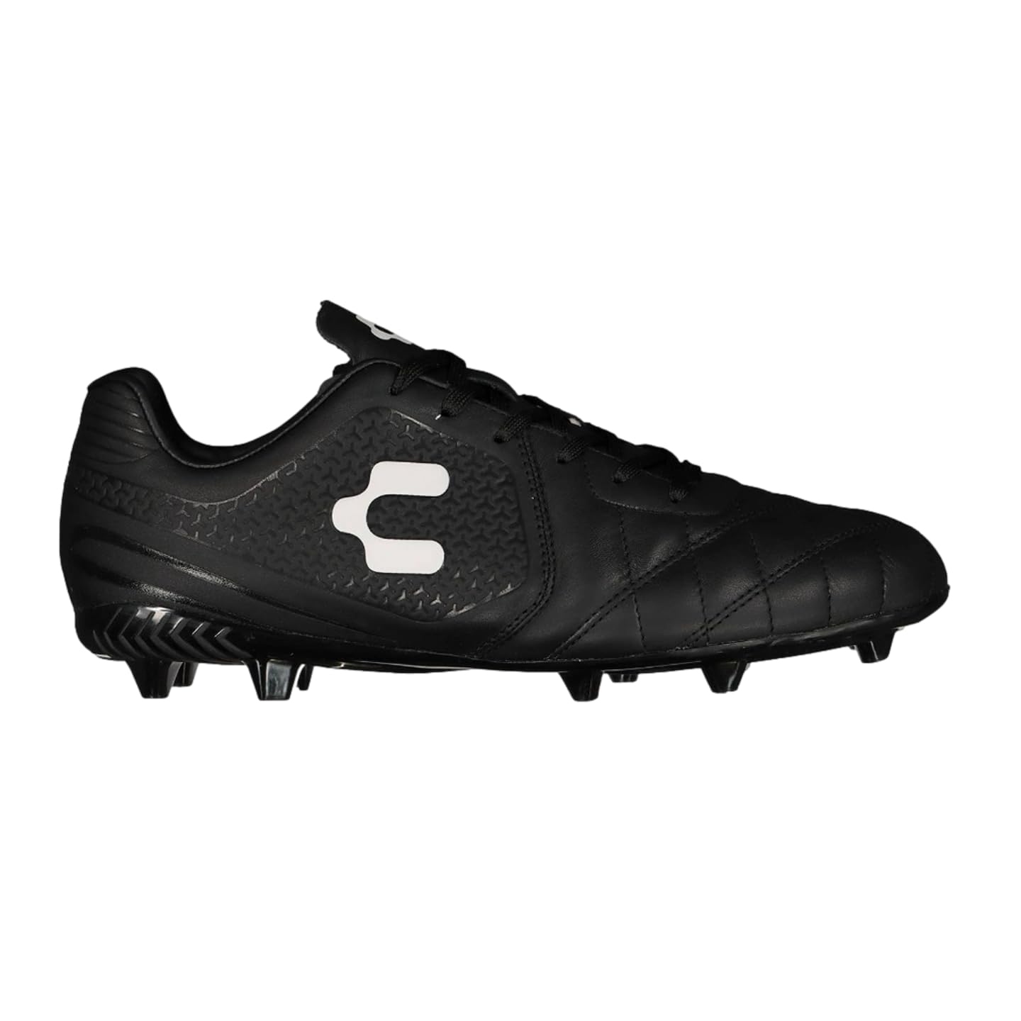 Charly Legendario 2.0 LT Firm Ground Soccer Cleats - Leather Upper, Rugged Durability, Traction on Firm Ground (Black, US Footwear Size System, Adult, Men, Numeric, Medium, 7.5)