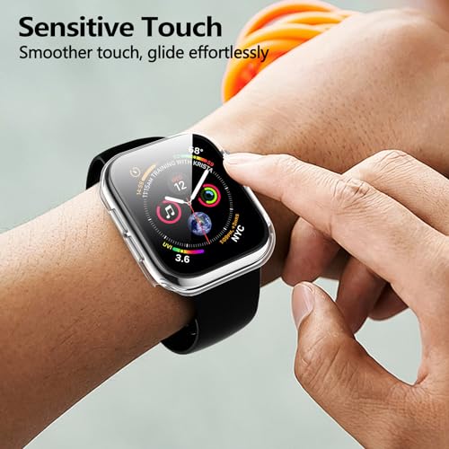 Image of Case for Apple Watch Screen Protector SE 3(2025) SE 2 /SE /Series 4 5 6 40mm with Tempered Glass | Slim Guard Bumper | Full Coverage Hard PC Protective Cover | Compatible iWatch 40mm