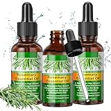 Aceite de Romero para el Cabello, 90ML Rosemary Oil Hair Growth, Aceite para el Pelo, 100% Puro y Natural Aceite Romero Cabello Seco y Dañado, Aceite Esencial Romero Estimula Crecimiento Cabello