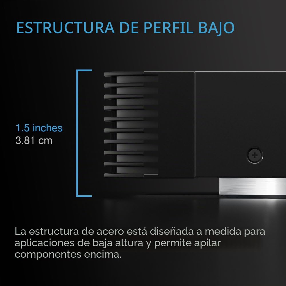 AC Infinity AIRCOM S6, 30cm sistema de ventilación silencioso de escape trasero para receptores, amplificadores, DVR y componentes de gabinete AV | Diseñado para receptores, amplificadores, DVR, componentes de gabinete AV