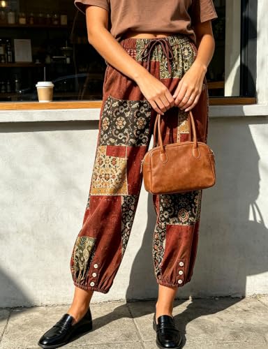 Image of Bozanly Women Casual Harem Pant Boho Loose Yoga Capris Trousers 2026