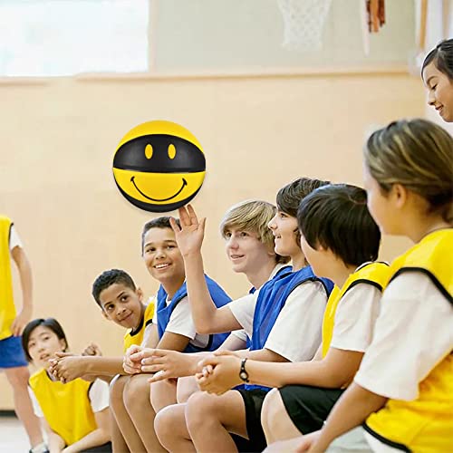 Ballon De Basket Smile - Taille 5/6/7, Cuir PU, Pour Intérieur Et Extérieur, Cadeau Sportif Ballon De Basket Smile - Taille 5/6/7, Cuir PU, Pour Intérieur Et Extérieur, Cadeau Sportif