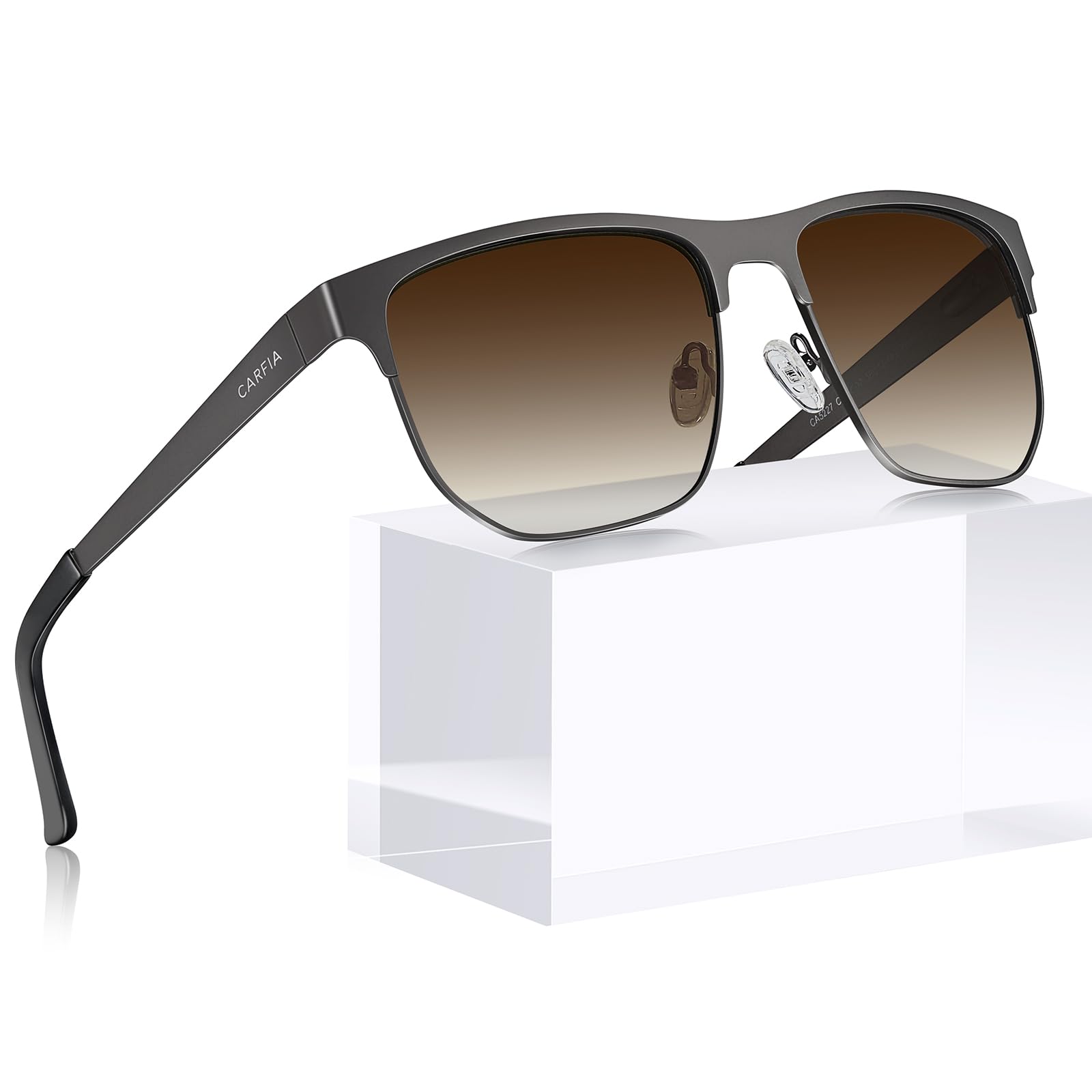 CARFIA 99.9% UV Schutz Herren Sonnenbrille Polarisierende Verstellbar Federscharniere Sport & Alltage Brille CA5227