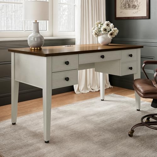 EUREKA ERGONOMIC Farmhouse Writing Desk, 55" Executive Office Desk with