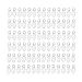 100 Pieces Sterling Silver Plated Fashion Jewelry Earring Bails for Glass Tile DIY Pendants Shiny Silver Glue on Bail (Silver)