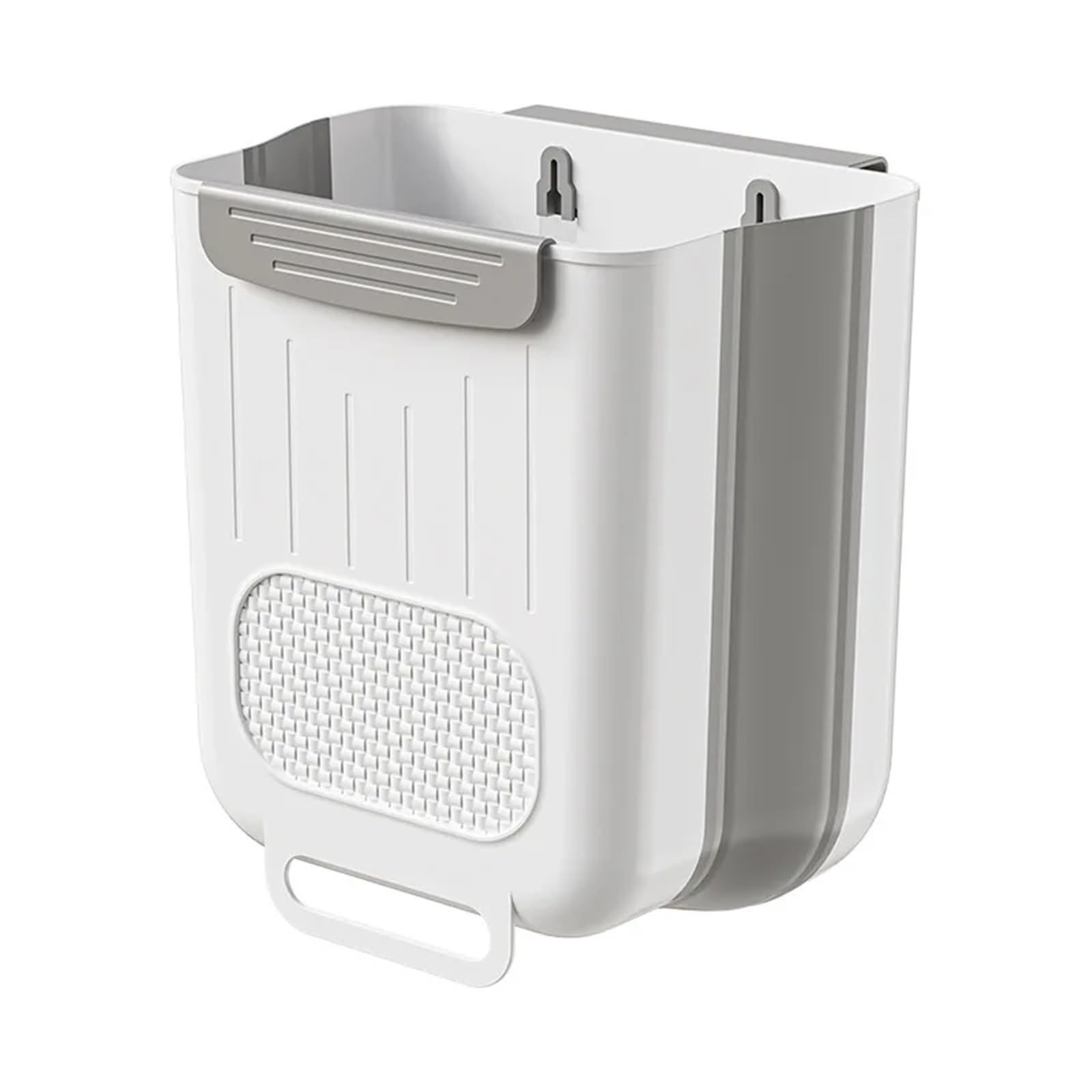 hängende Mülleimer ， Küche Punch-freies Papierkorb Schrank Tür Korb Faltbare Bad Toilette Lagerung Eimer for Küche(Grey 11L)