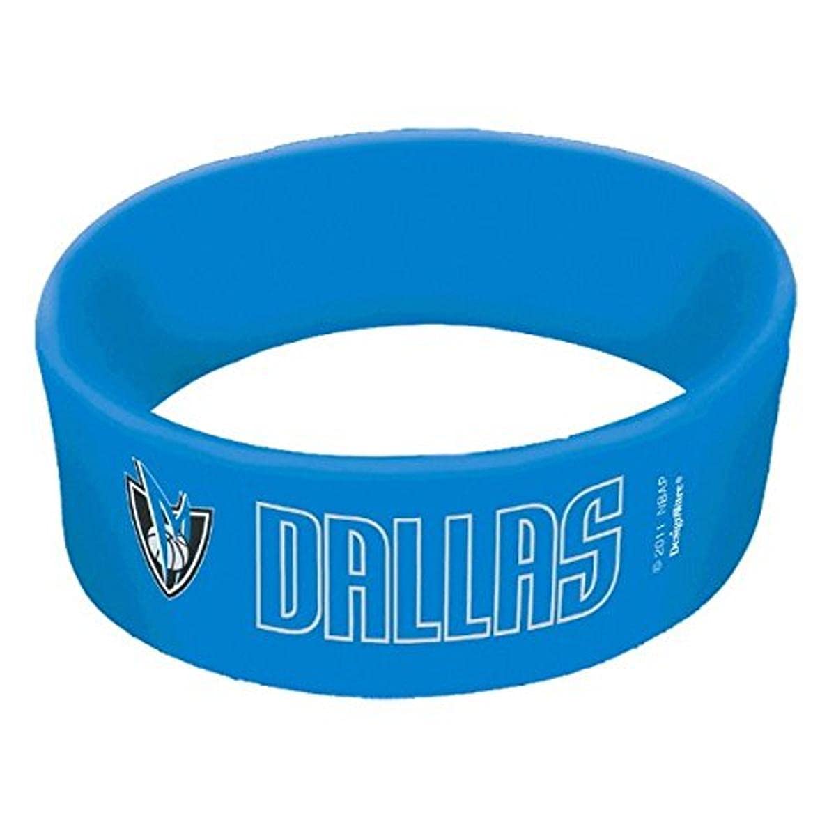 Amscan 393298 Dallas Mavericks NBA Collection Cuff Band Blue 4 x 1 6 pieces