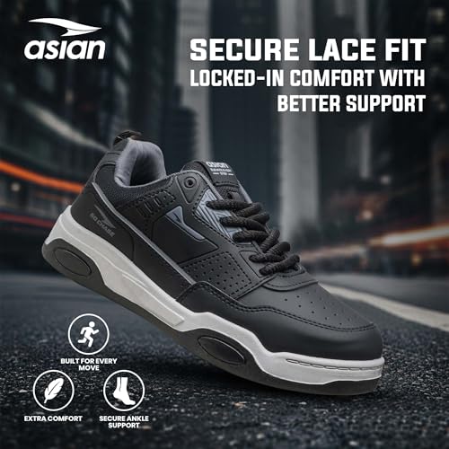 Image of ASIAN Men's Vegas-01 Sneakers | Stylish & Lightweight Design Comfortable Lace-Up Sneakers for Travel & Everyday Use