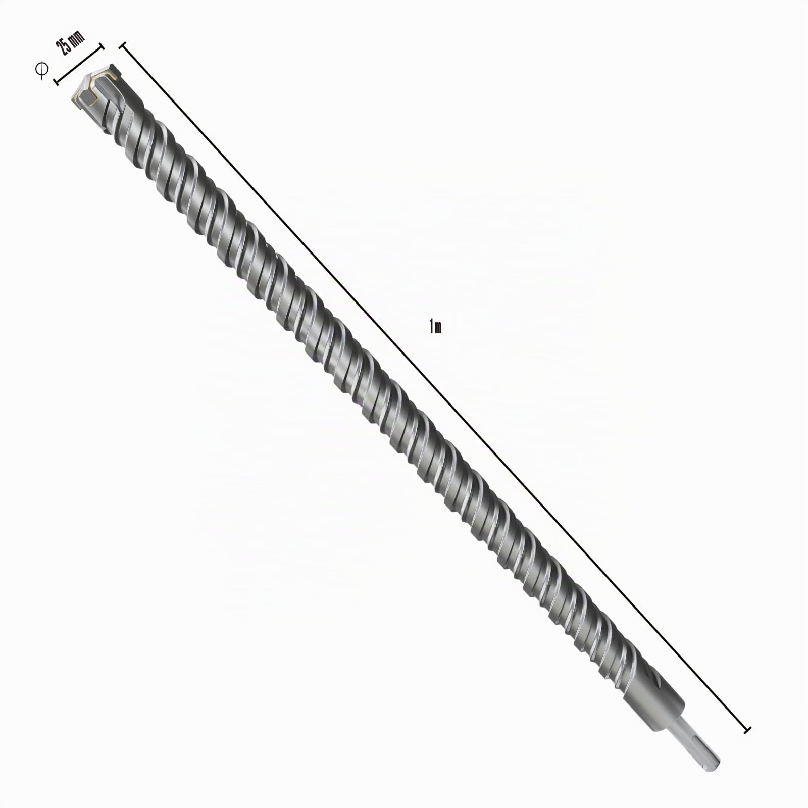 CSOOM - Broca SDS Plus 25 x 1000 mm, profesional, ideal para perforar piedra, hormigón, piedra natural, pared de ladrillo