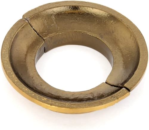 Miniatura 6 de Renovators Supply Manufacturing Placa de Escudo de Aluminio 3.13" DE Diámetro Exterior Escudo 1.25" IPS Acabado Lacado Dorado Antiguo Brida de