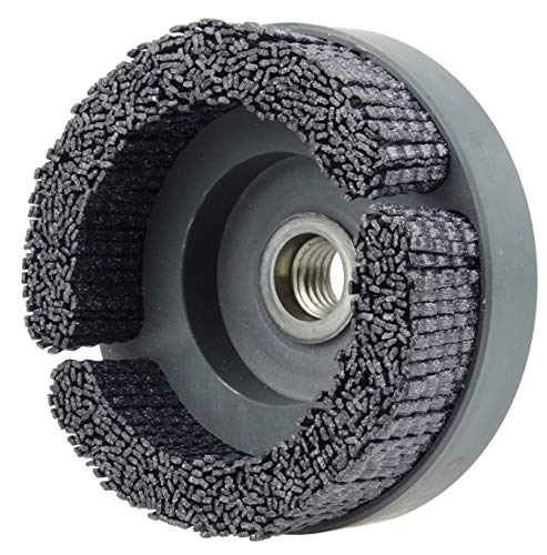 Image of Weiler 86160 4 inch Dia FME-Compliant Nylox Cup Brush, 80 Grit Crimped Nylon Fill, 5 /8 inch-11 UNC Nut, Made in The USA