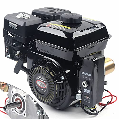 Motor de gasolina, arranque eléctrico, motor de gasolina 212 CCM 7,5 CV de 4 tiempos, motor de repuesto, motor de gasolina OHV industrial 3600 RPM para motor Go Kart escarificador, cortacésped bomba