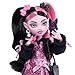 Monster High Doll, Draculaura in Pink Bow Dress and Black Cardigan with Pet Bat Count Fabulous and 7 Accessories Like Ramen, Lipstick and Purse