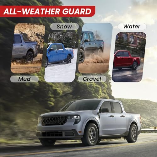 Image of Underbody Cavity Shield Guard Compatible with Ford Maverick 2022-2025 Aluminum Alloy Left Driver Side Rear Wheel Splash Cover Mud Protection Accessories