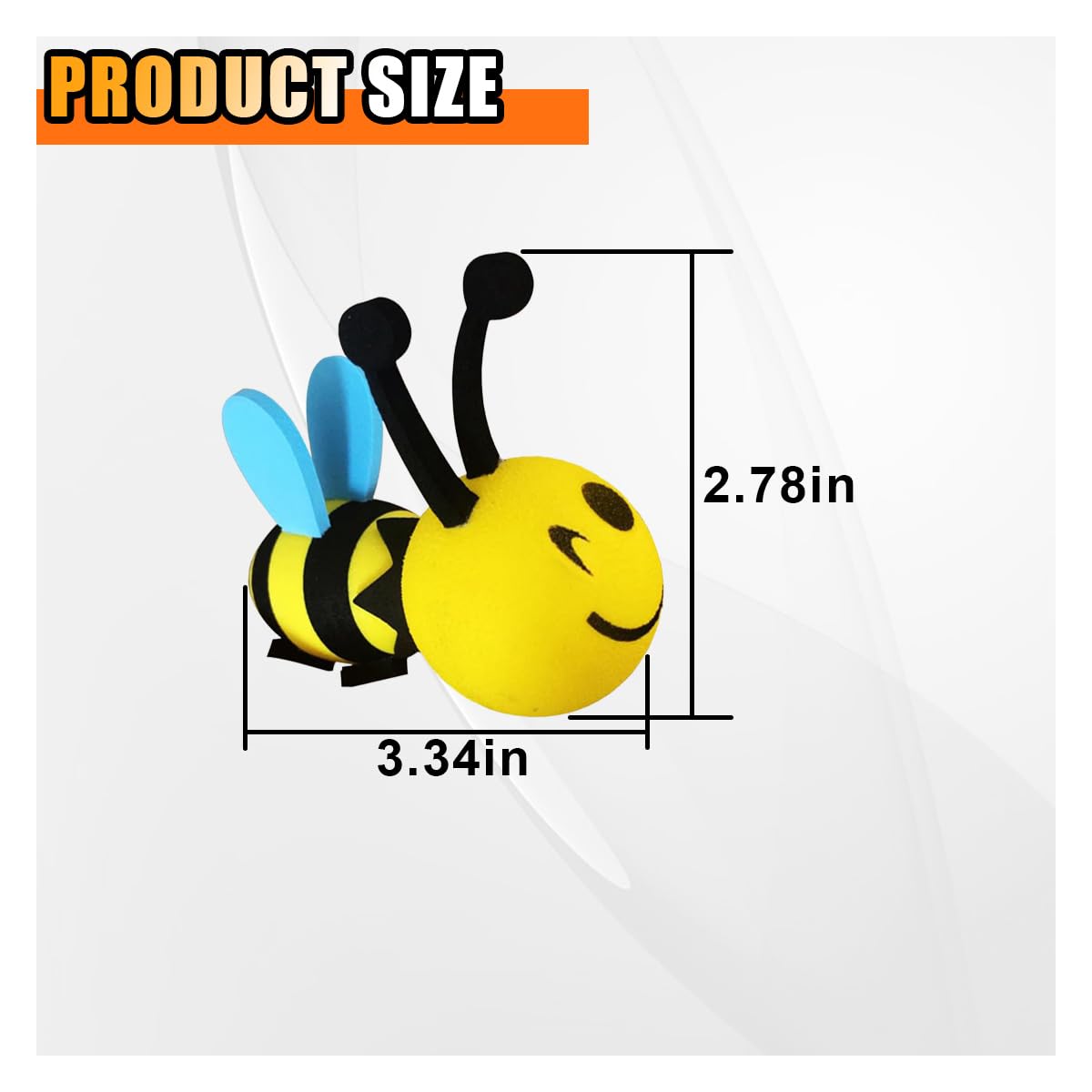 Happy Bee Car Antenna Topper, Cute Bee Automotive Antenna Ball, Easy to Find Car in The Parking Lot, Universal Car Exterior Accessories for Vehicle Truck SUV (Bee)